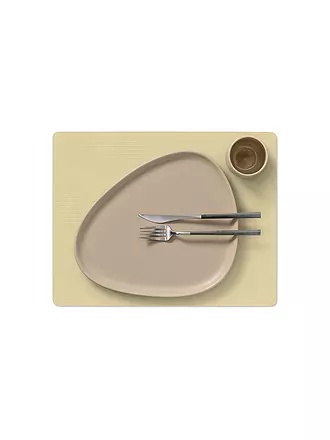 LIND DNA | Set de table 35x45cm CORDUROY RECTANGULAIRE Vert Olive | beige